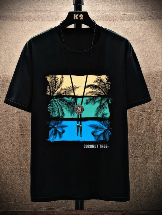 New Printed coconut Tree T.shirts For Boy$Girls summer collection
